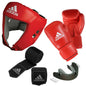 Adidas IBA Approved Boxing Set With Gumshield