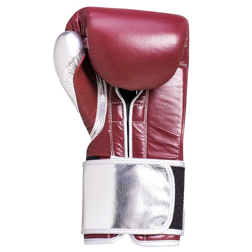 Lonsdale L60 Hook & Loop Training Glove  White/Maroon 12oz