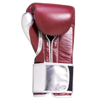 Thumbnail for Lonsdale L60 Hook & Loop Training Glove  White/Maroon 12oz