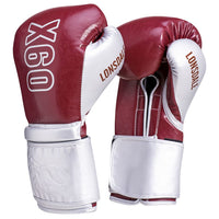 Thumbnail for Lonsdale X60 PU Training Glove Maroon/Silver 12oz