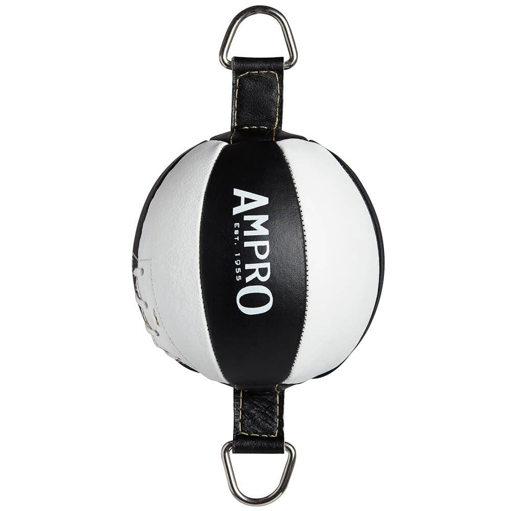 Ampro 7 Leather Double End Punch Ball Black/White