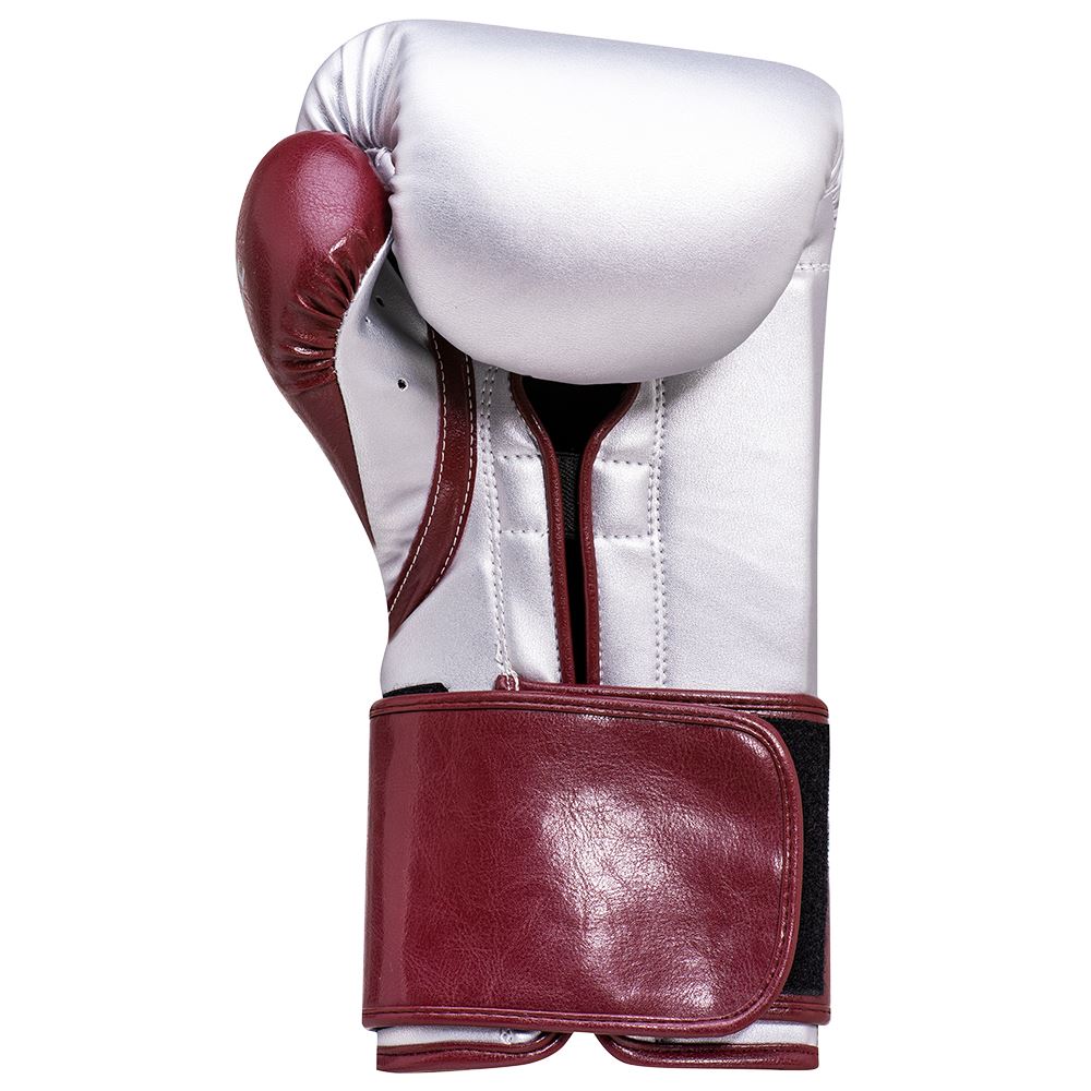 Lonsdale X60 PU Training Glove Maroon/Silver 12oz