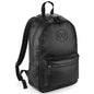 Bxf Faux Leather Fashion Backpack Black