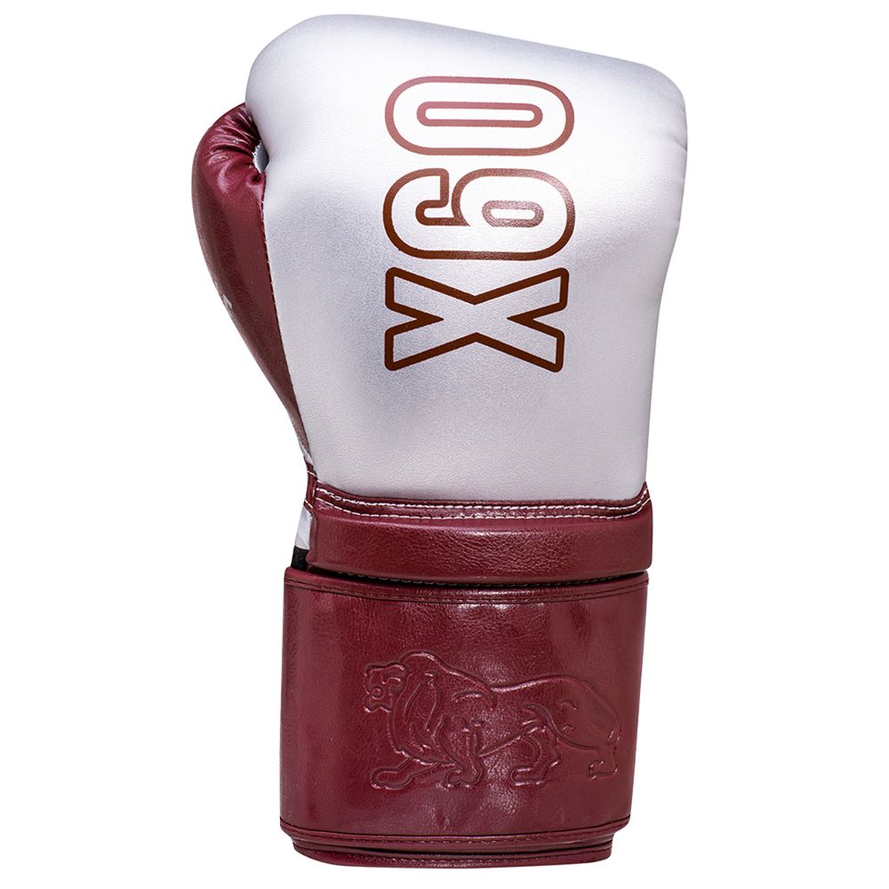 Lonsdale X60 PU Training Glove Maroon/Silver 12oz