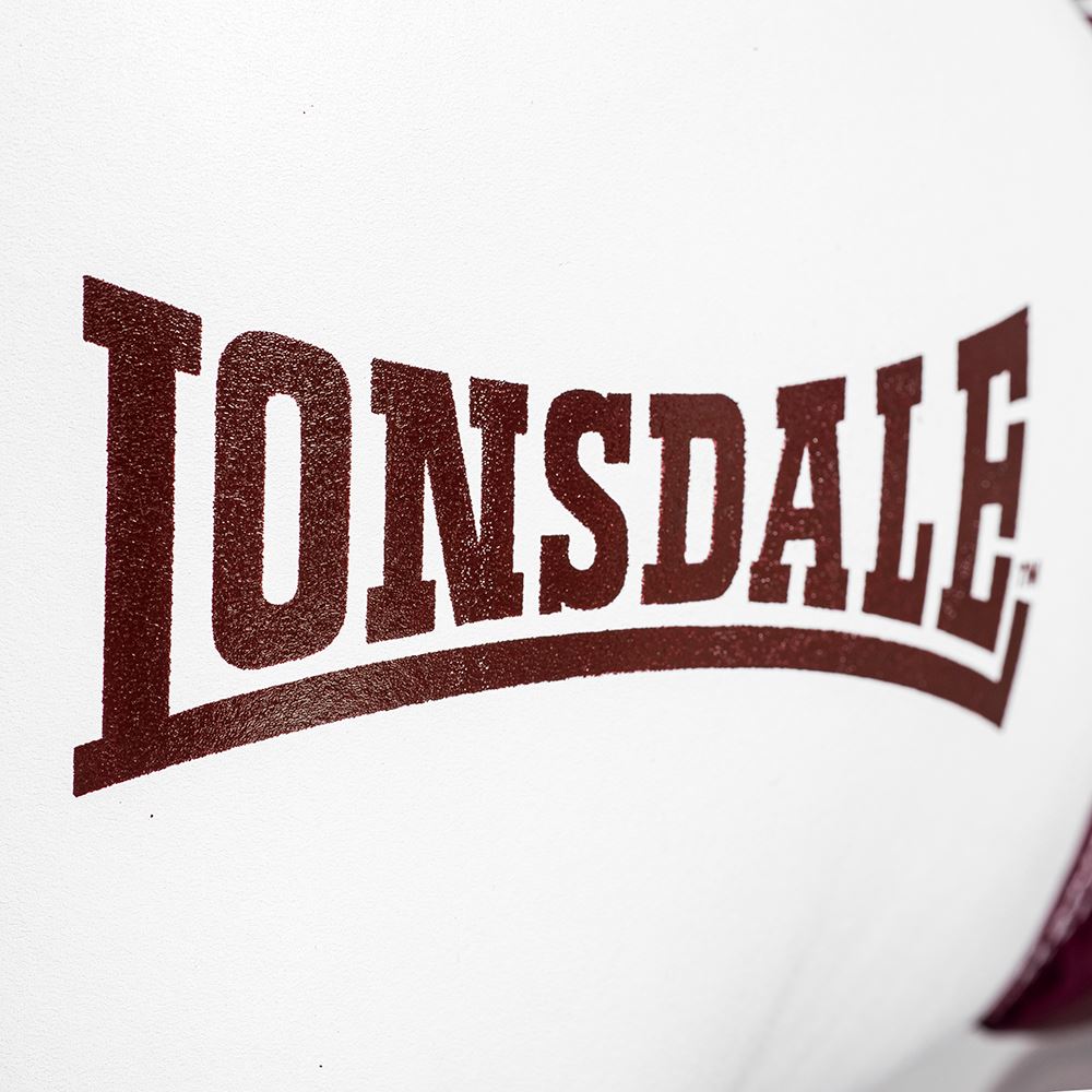 Lonsdale L60 Hook & Loop Training Glove  White/Maroon 12oz