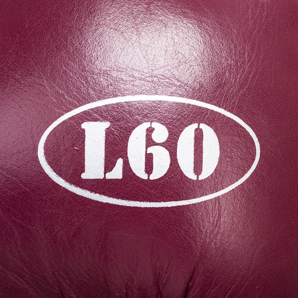 Lonsdale L60 Hook & Loop Training Glove  White/Maroon 12oz