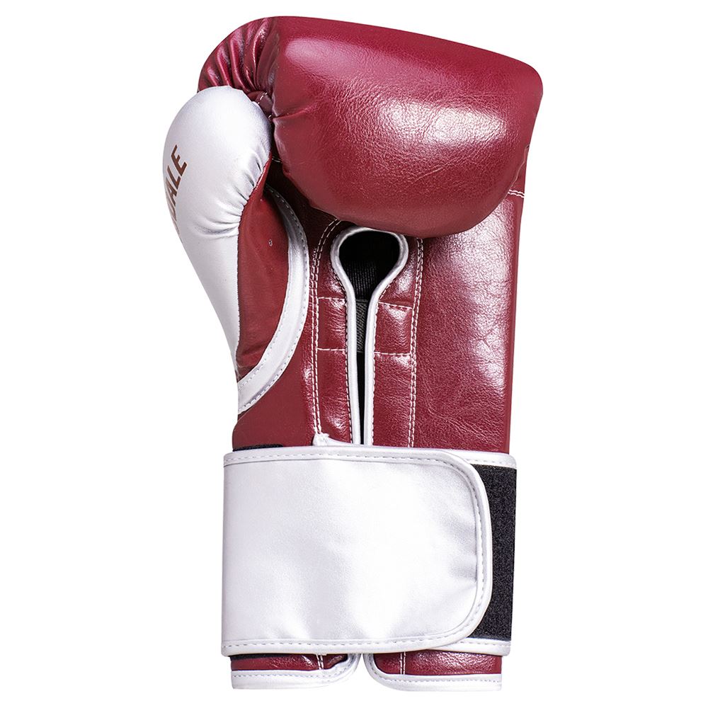 Lonsdale X60 PU Training Glove Maroon/Silver 12oz