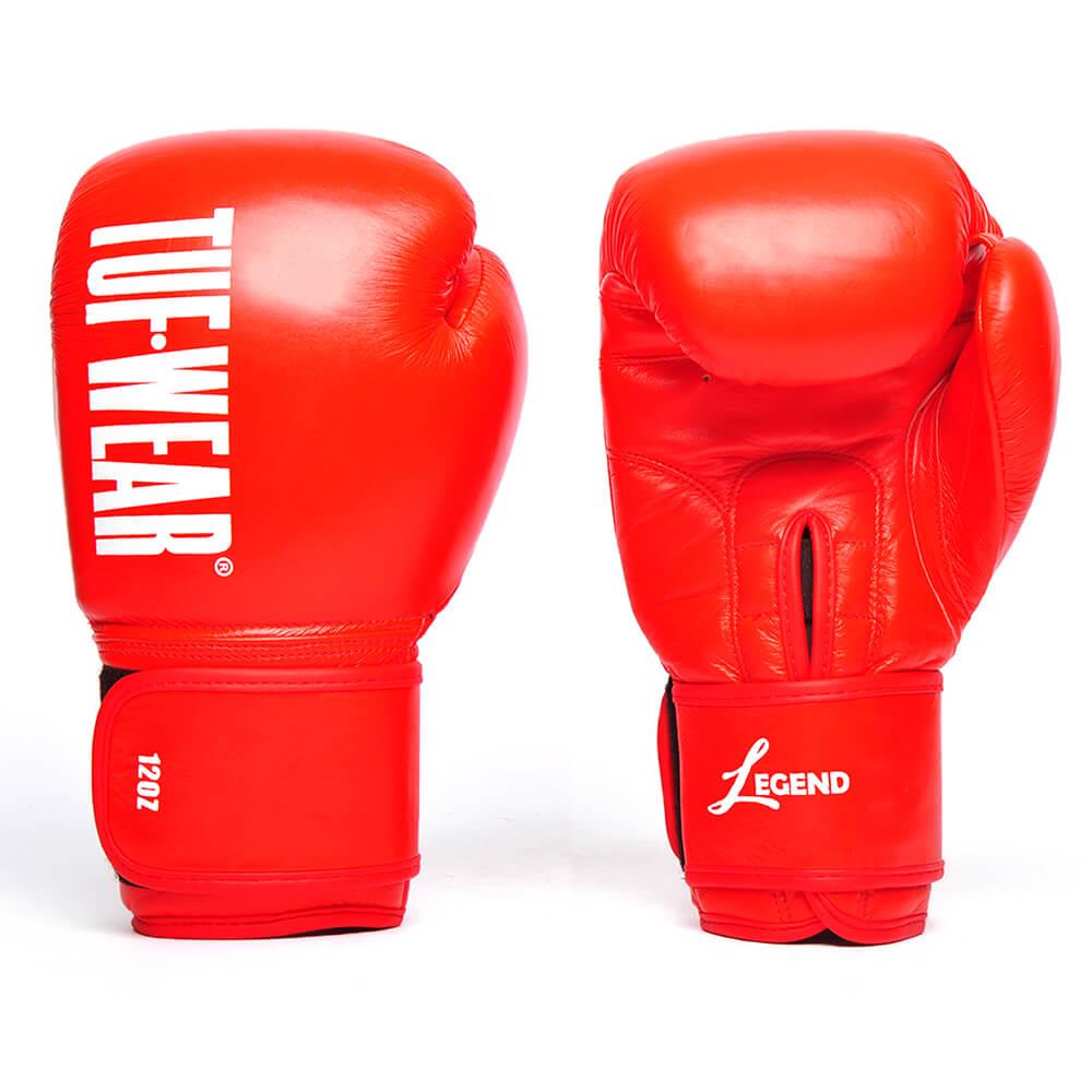 Tuf Wear Legend Leather Sparring Glove Red 10oz